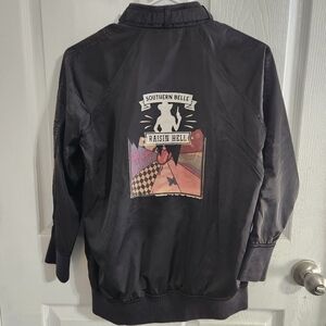 Upcycled Members Only Jacket Southern Bell grunge streetwear punk Women XS